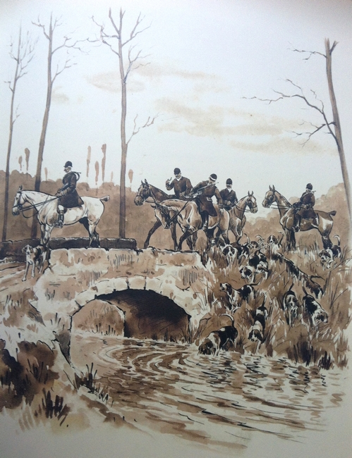 Le Rallye Les Amis - Illustration tirée de l'ouvrage La Vénerie française contemporaine (1914) - Le Goupy (Paris)